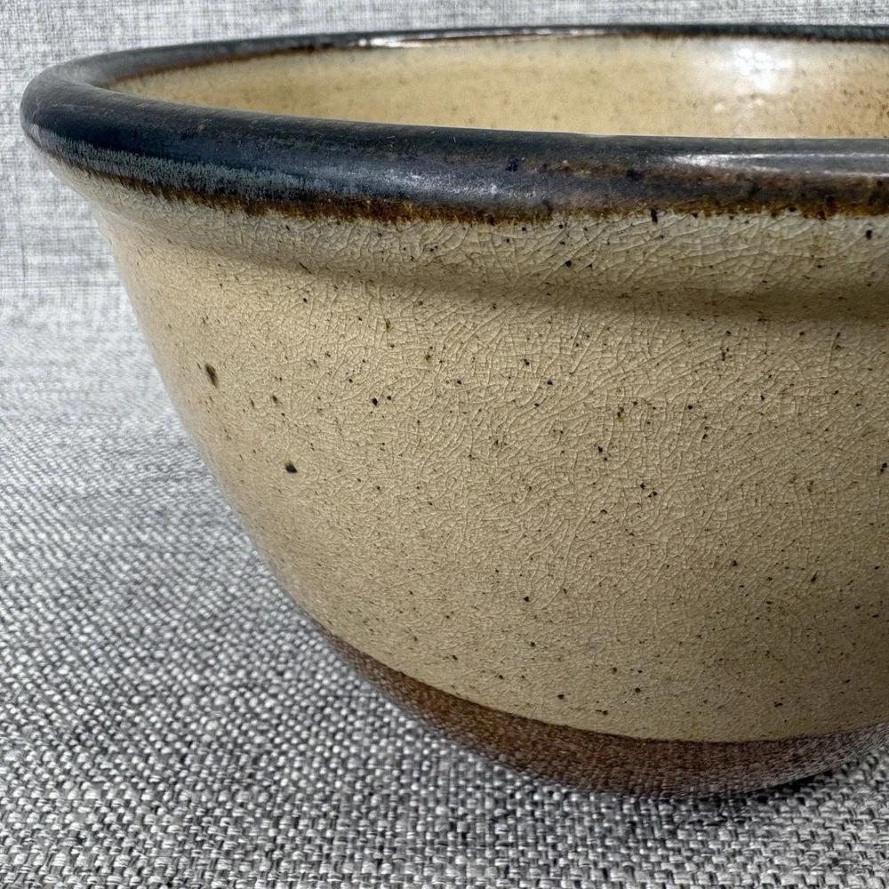 Monroe Salt Works Rooster Salt Glazed Stoneware‎ Mixing Bowl Maine USA 7.5
